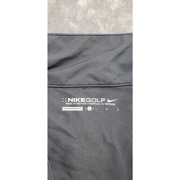 Nike Golf Sz L Men's 1/2-Zip Wind Shirts 578675-010 Black Long Sleeve C23-28 - Picture 5 of 9